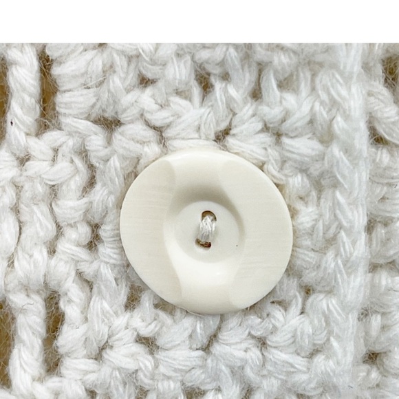 Modern Soul Women’s Acrylic Wool Angora Blend Crochet Cardigan Sweater XL Cream - Picture 8 of 11